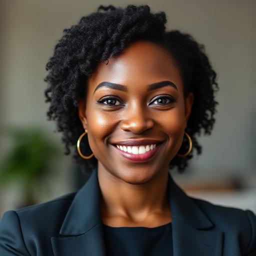 Portrait of Nia Boyd, clinical research professional, smiling at the camera